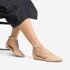 DREAM PAIRS Women’s Low Wedge Ankle Strap Dress Flats Shoes(Nude/Nubuck)