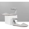 DREAM PAIRS Women’s Low Wedge Ankle Strap Dress Flats Shoes(Silver/Glitter)