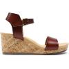 DREAM PAIRS Women’s Open Toe Buckle Ankle Strap Platform Wedge Sandals Women 2025(Brown-pu)