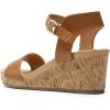 DREAM PAIRS Women’s Open Toe Buckle Ankle Strap Platform Wedge Sandals Women 2025(Camel/Pu)