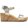 DREAM PAIRS Women’s Open Toe Buckle Ankle Strap Platform Wedge Sandals Women 2025(Gold-pu)