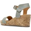DREAM PAIRS Women’s Open Toe Buckle Ankle Strap Platform Wedge Sandals Women 2025(Grey/Pu)