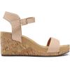 DREAM PAIRS Women’s Open Toe Buckle Ankle Strap Platform Wedge Sandals Women 2025(Nude/Pu)
