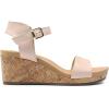 DREAM PAIRS Women’s Open Toe Buckle Ankle Strap Platform Wedge Sandals Women 2025(Nude-suede)