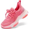 DREAM PAIRS Girls Slip-On Sneakers Kids Sparkle Pop Lightweight Jelly Sole Walking Shoes(Hot Pink)