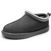 DREAM PAIRS Women’s Fuzzy Cozy Slippers Genuine Suede Indoor Outdoor Fluffy Home Comfy Winter Slip On Cute Warm Memory Foam Furry Shoes FuzzyEasy(Grey)