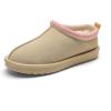 DREAM PAIRS Women’s Fuzzy Cozy Slippers Genuine Suede Indoor Outdoor Fluffy Home Comfy Winter Slip On Cute Warm Memory Foam Furry Shoes FuzzyEasy(Nude)