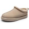 DREAM PAIRS Women’s Fuzzy Cozy Slippers Genuine Suede Indoor Outdoor Fluffy Home Comfy Winter Slip On Cute Warm Memory Foam Furry Shoes FuzzyEasy(Sand)