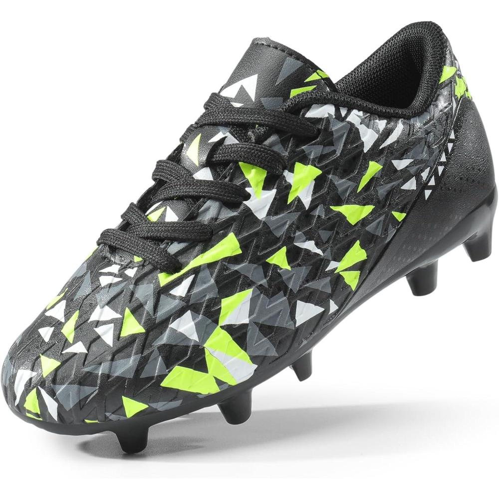 imageDREAM PAIRS Boys Girls Soccer Cleats Youth Firm Groud Athletic Outdoor Trainning Football Shoes for LittleBig Kid