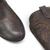 DREAM PAIRS Cowgirl Cowboy Western Boots Girls Mid Calf Riding Shoes Little Kid/Big Kid(Brown)