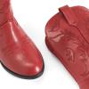 DREAM PAIRS Cowgirl Cowboy Western Boots Girls Mid Calf Riding Shoes Little Kid/Big Kid(Red)
