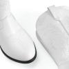 DREAM PAIRS Cowgirl Cowboy Western Boots Girls Mid Calf Riding Shoes Little Kid/Big Kid(White)