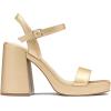 DREAM PAIRS Heels for Women Block Chunky Platform High Heels Open Toe GISELLE Fashion Wedding Party Evening Prom Dance Ankle Strap Dress Pump Sandals Shoes(Gold)
