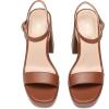 DREAM PAIRS Heels for Women Block Chunky Platform High Heels Open Toe GISELLE Fashion Wedding Party Evening Prom Dance Ankle Strap Dress Pump Sandals Shoes(Tan)