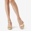 DREAM PAIRS Heels for Women Block Chunky Platform High Heels Open Toe GISELLE Fashion Wedding Party Evening Prom Dance Ankle Strap Dress Pump Sandals Shoes(Gold)