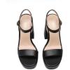 DREAM PAIRS Heels for Women Block Chunky Platform High Heels Open Toe GISELLE Fashion Wedding Party Evening Prom Dance Ankle Strap Dress Pump Sandals Shoes(Black)