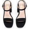 DREAM PAIRS Heels for Women Block Chunky Platform High Heels Open Toe GISELLE Fashion Wedding Party Evening Prom Dance Ankle Strap Dress Pump Sandals Shoes(Black-nubuck)