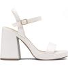 DREAM PAIRS Heels for Women Block Chunky Platform High Heels Open Toe GISELLE Fashion Wedding Party Evening Prom Dance Ankle Strap Dress Pump Sandals Shoes(White)
