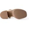 DREAM PAIRS Heels for Women Block Chunky Platform High Heels Open Toe GISELLE Fashion Wedding Party Evening Prom Dance Ankle Strap Dress Pump Sandals Shoes(Nude-nubuck)