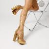 DREAM PAIRS High Heels Chunky Block Platform Heels for Women Strappy Gladiator Sexy Open Toe Heels Dressy Pumps Sandals(Gold)