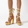 DREAM PAIRS High Heels Chunky Block Platform Heels for Women Strappy Gladiator Sexy Open Toe Heels Dressy Pumps Sandals(Gold)