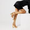 DREAM PAIRS High Heels Chunky Block Platform Heels for Women Strappy Gladiator Sexy Open Toe Heels Dressy Pumps Sandals(Gold)