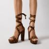 DREAM PAIRS High Heels Chunky Block Platform Heels for Women Strappy Gladiator Sexy Open Toe Heels Dressy Pumps Sandals(Leopard)