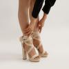 DREAM PAIRS High Heels Chunky Block Platform Heels for Women Strappy Gladiator Sexy Open Toe Heels Dressy Pumps Sandals(Nude)