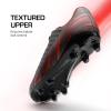 DREAM PAIRS Men’s Firm Ground Soccer Cleats Shoes(Black/Red)