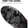 DREAM PAIRS Men’s Firm Ground Soccer Cleats Shoes(Black/Red)