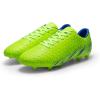 DREAM PAIRS Men’s Firm Ground Soccer Cleats Shoes(Neon/Green/Royal)