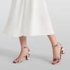 DREAM PAIRS Women’s Chunk Low Heel Pump Sandals(Floral)