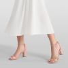 DREAM PAIRS Women’s Chunk Low Heel Pump Sandals(Nude/Clear)