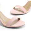 DREAM PAIRS Women’s Chunk Low Heel Pump Sandals(Pink)