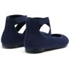DREAM PAIRS Women’s Comfortable Fashion Elastic Ankle Straps Flats Shoes(Navy)