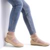 DREAM PAIRS Women’s Comfortable Fashion Elastic Ankle Straps Flats Shoes(Nude)