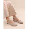 DREAM PAIRS Women’s Comfortable Fashion Elastic Ankle Straps Flats Shoes(Nude-knit)