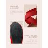 DREAM PAIRS Women’s Comfortable Fashion Elastic Ankle Straps Flats Shoes(Red)