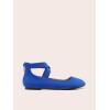 DREAM PAIRS Women’s Comfortable Fashion Elastic Ankle Straps Flats Shoes(Royal/Blue)