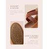 DREAM PAIRS Women’s Comfortable Fashion Elastic Ankle Straps Flats Shoes(Tan/Pu)