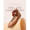 DREAM PAIRS Women’s Comfortable Fashion Elastic Ankle Straps Flats Shoes(Tan/Pu)