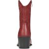 DREAM PAIRS Women’s Cowboy Boots, Pointed Toe Chunky Heel, Zipper Pull-On Stitched Western Ankle Boots(Red)