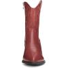 DREAM PAIRS Women’s Cowboy Boots, Pointed Toe Chunky Heel, Zipper Pull-On Stitched Western Ankle Boots(Red)