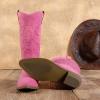 DREAM PAIRS Women’s Cowboy Boots Pull On Cowgirl Boots Mid Calf Western Boots, Available in Regular and Wide Calf(Hot Pink)