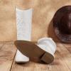 DREAM PAIRS Women’s Cowboy Boots Pull On Cowgirl Boots Mid Calf Western Boots, Available in Regular and Wide Calf(White)