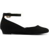 DREAM PAIRS Women’s Dress Flats Ballet Low Wedge Round Toe Ankle Strap Comfortable Casual Flats Shoes(Black Nubuck)