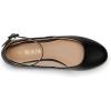 DREAM PAIRS Women’s Dress Flats Ballet Low Wedge Round Toe Ankle Strap Comfortable Casual Flats Shoes(Black/Pu-1)