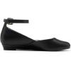 DREAM PAIRS Women’s Dress Flats Ballet Low Wedge Round Toe Ankle Strap Comfortable Casual Flats Shoes(Black/Pu-1)