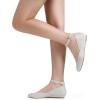 DREAM PAIRS Women’s Dress Flats Ballet Low Wedge Round Toe Ankle Strap Comfortable Casual Flats Shoes(Silver Glitter)