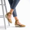 DREAM PAIRS Women’s Elastic Ankle Strap Espadrilles Wedge Sandals(Camel)